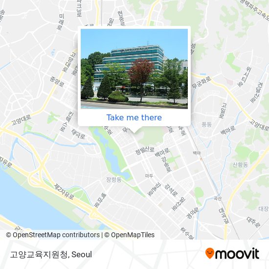 고양교육지원청 map