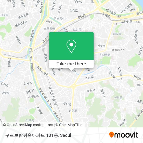구로보람쉬움아파트 101동 map