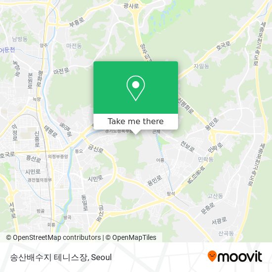 송산배수지 테니스장 map