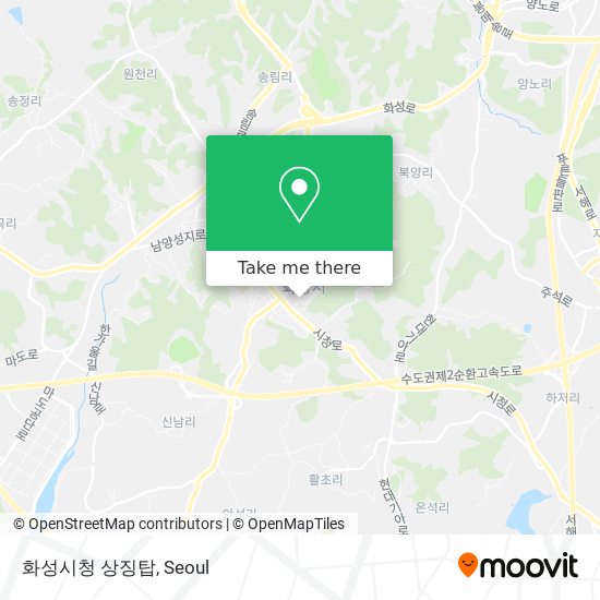 화성시청 상징탑 map