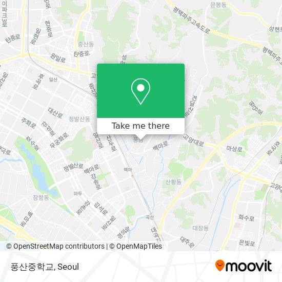 풍산중학교 map