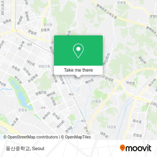 풍산중학교 map
