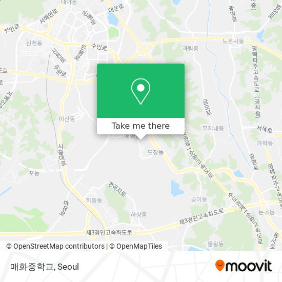 매화중학교 map