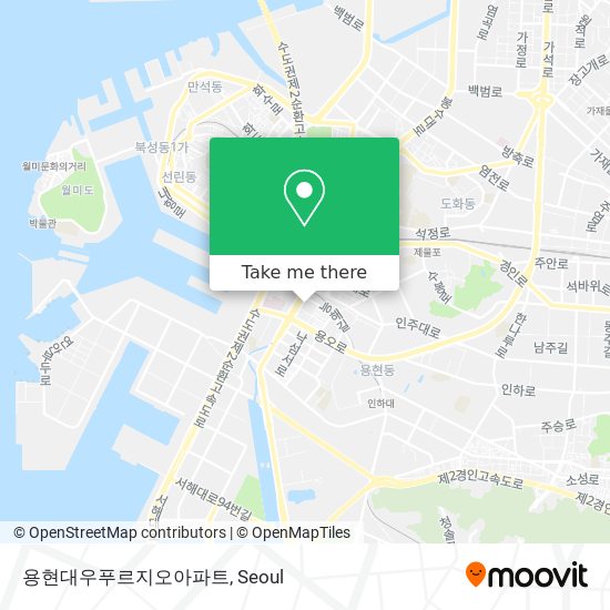 용현대우푸르지오아파트 map