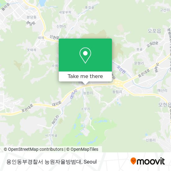 용인동부경찰서 능원자율방범대 map