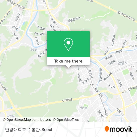 안양대학교 수봉관 map