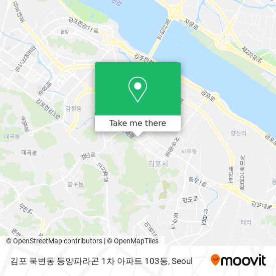 김포 북변동 동양파라곤 1차 아파트 103동 map