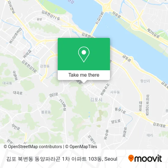 김포 북변동 동양파라곤 1차 아파트 103동 map