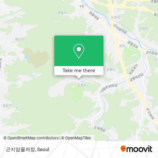 곤지암물저장 map