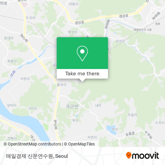 매일경제 신문연수원 map