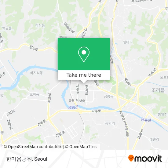 한마음공원 map