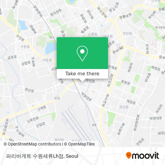 파리바게트 수원세류Lh점 map