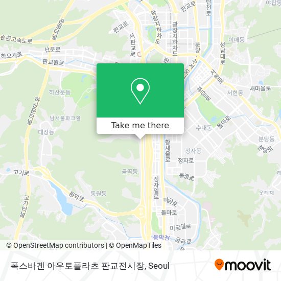 폭스바겐 아우토플라츠 판교전시장 map