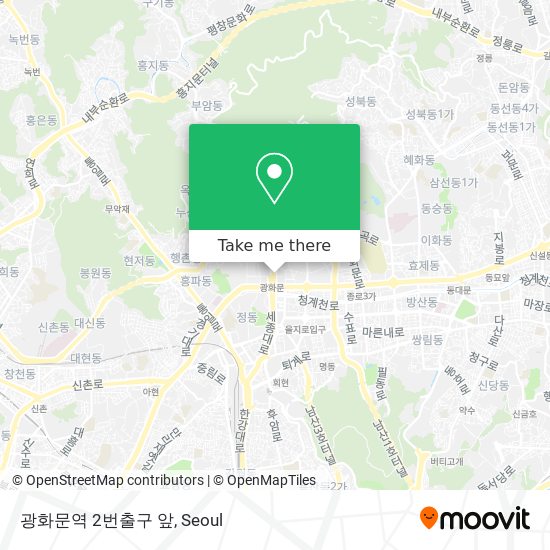 광화문역 2번출구 앞 map