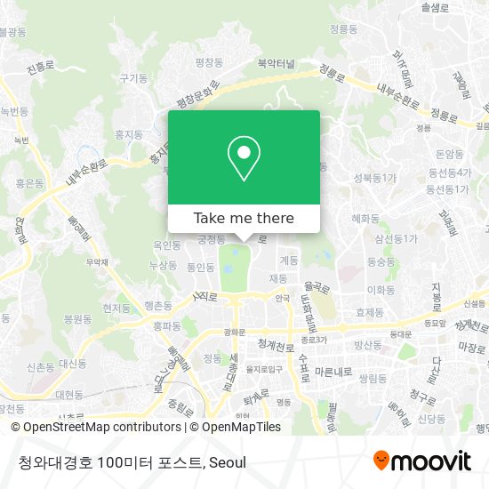 청와대경호 100미터 포스트 map