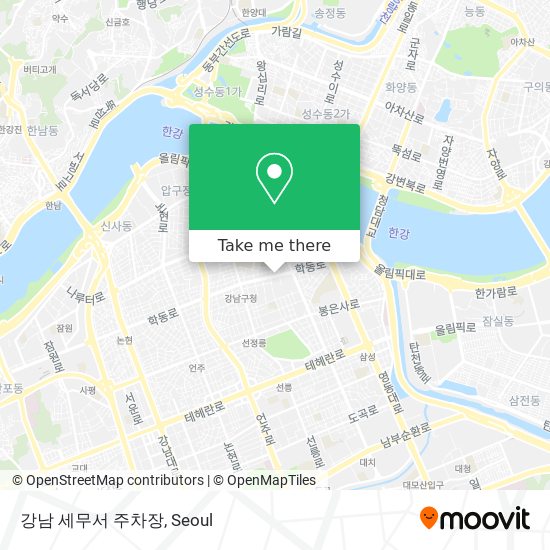 강남 세무서 주차장 map