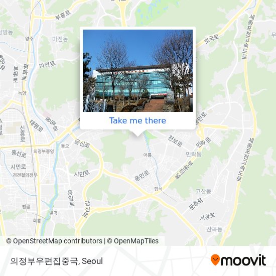 의정부우편집중국 map