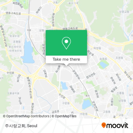 주사랑교회 map