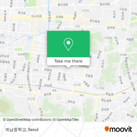 계남중학교 map