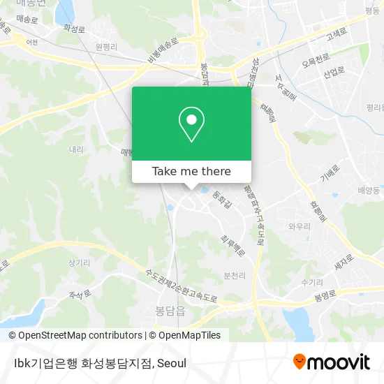 Ibk기업은행 화성봉담지점 map
