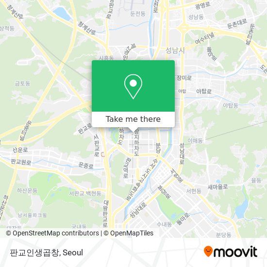 판교인생곱창 map