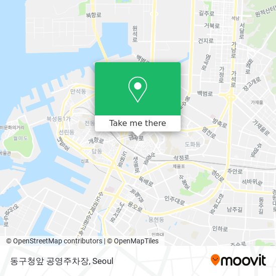 동구청앞 공영주차장 map