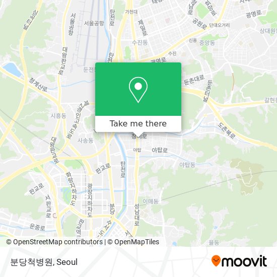 분당척병원 map