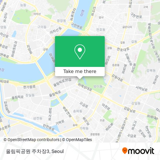 올림픽공원 주차장3 map