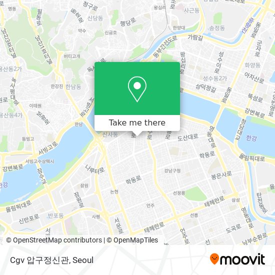 Cgv 압구정신관 map