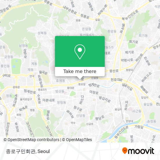 How to get to 종로구민회관 in 종로구, 서울시 by Subway or Bus?