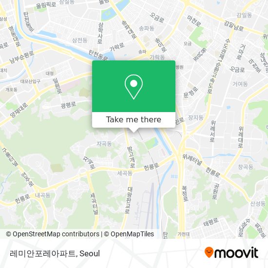 레미안포레아파트 map