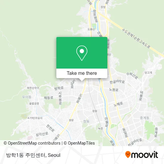 방학1동 주민센터 map