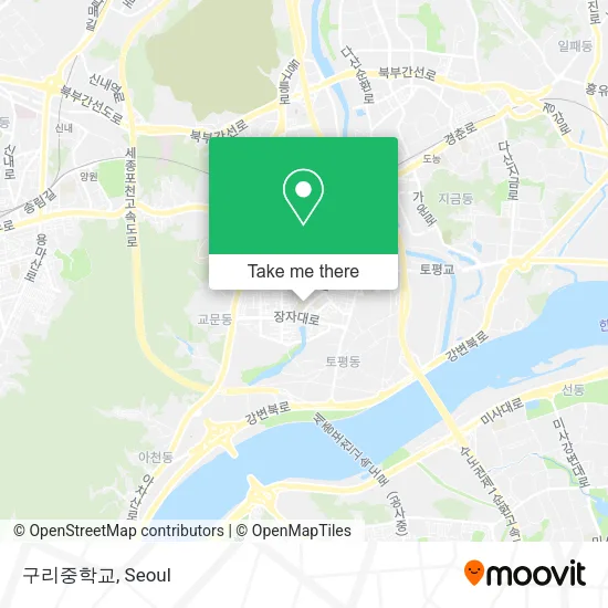 구리중학교 map