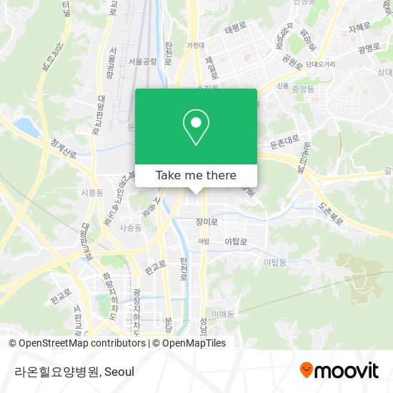 라온힐요양병원 map