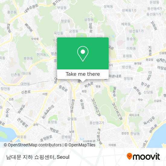 남대문 지하 쇼핑센터 map