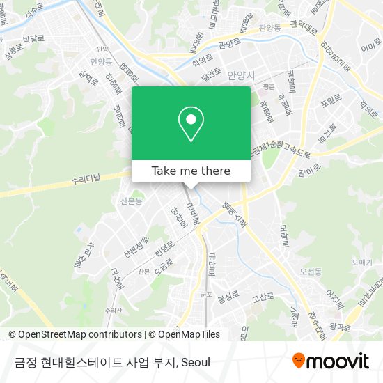 금정 현대힐스테이트 사업 부지 map
