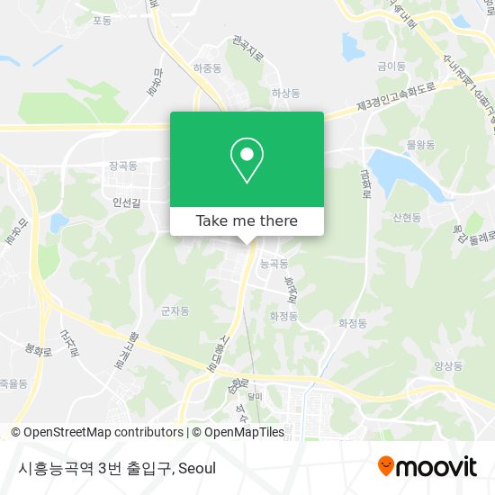 시흥능곡역 3번 출입구 map