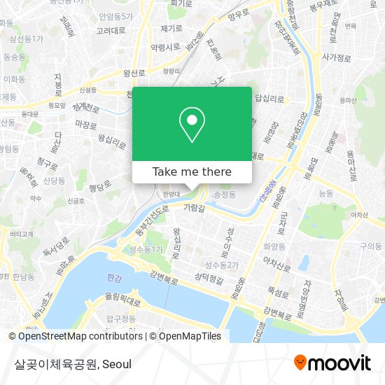 살곶이체육공원 map