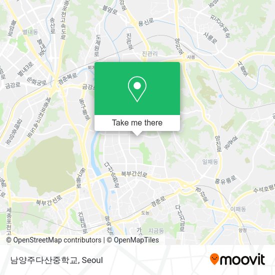 남양주다산중학교 map