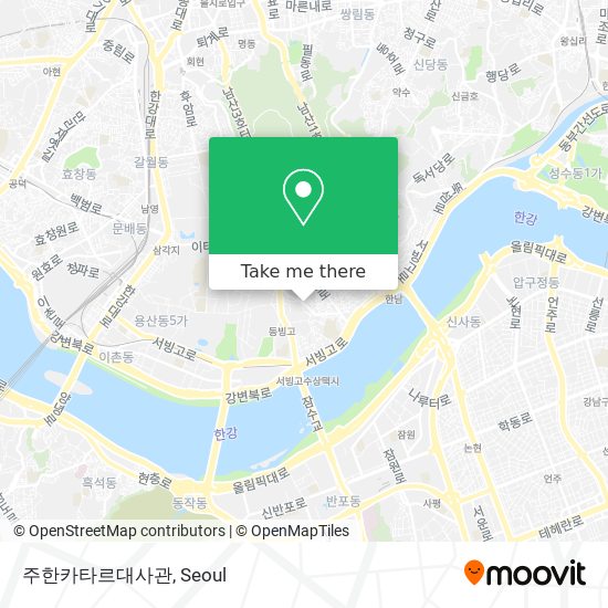 주한카타르대사관 map