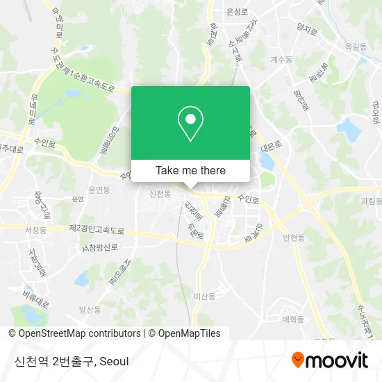 신천역 2번출구 map