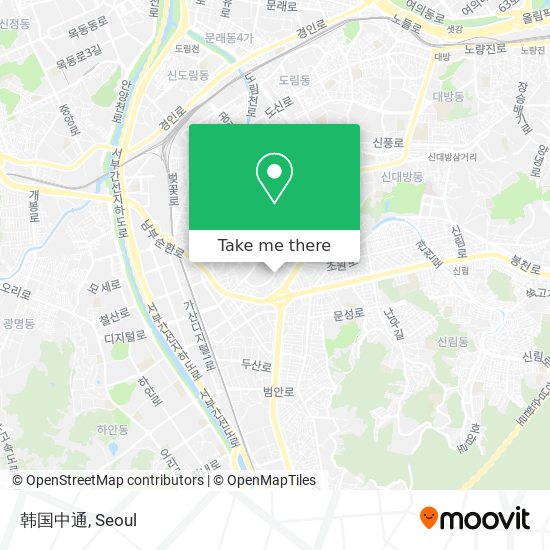 韩国中通 map