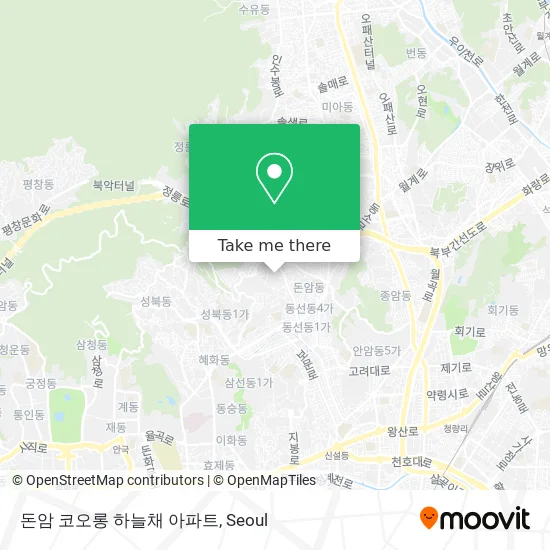 돈암 코오롱 하늘채 아파트 map