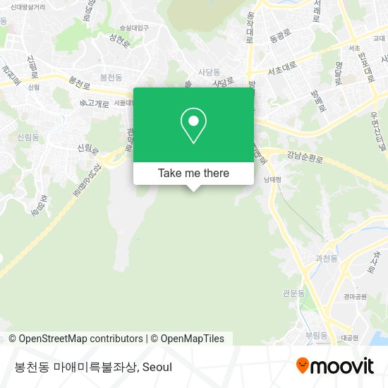 봉천동 마애미륵불좌상 map