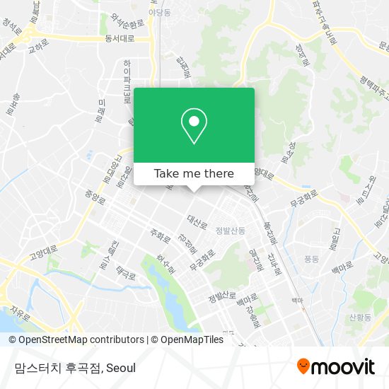 맘스터치 후곡점 map