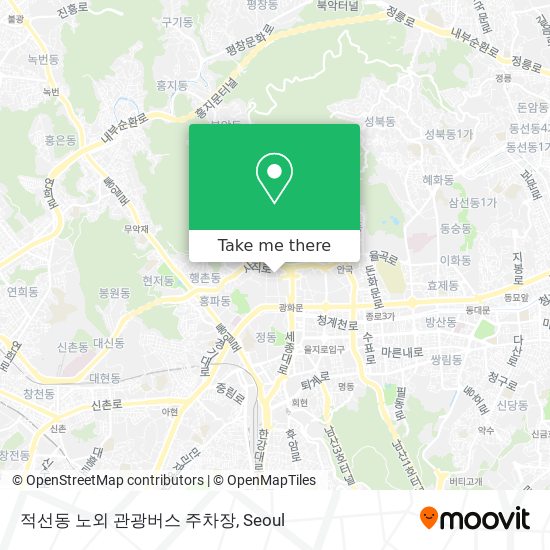 적선동 노외 관광버스 주차장 map