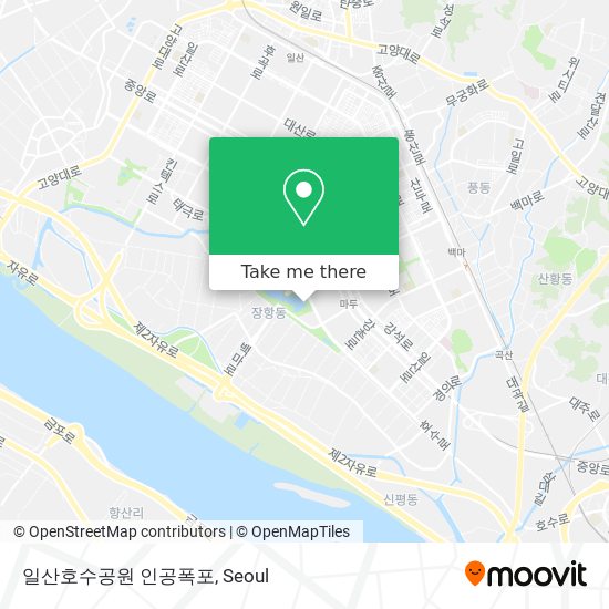 일산호수공원 인공폭포 map