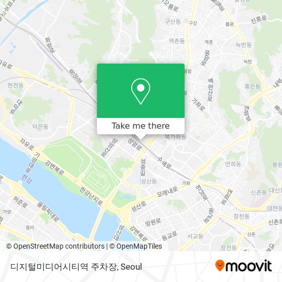 디지털미디어시티역 주차장 map