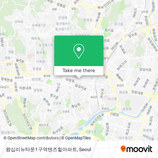 왕십리뉴타운1구역텐즈힐아파트 map