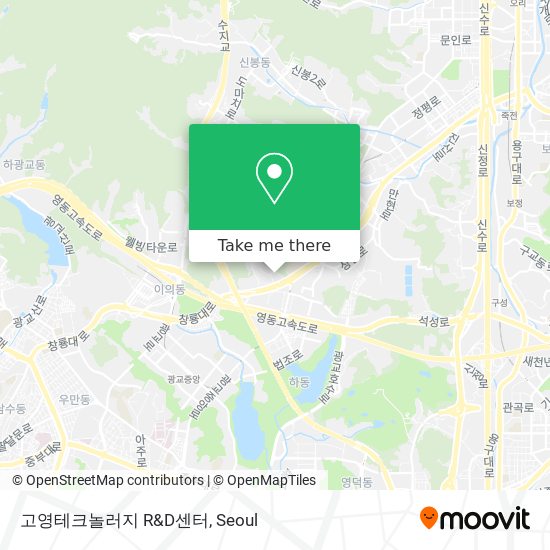 고영테크놀러지 R&D센터 map